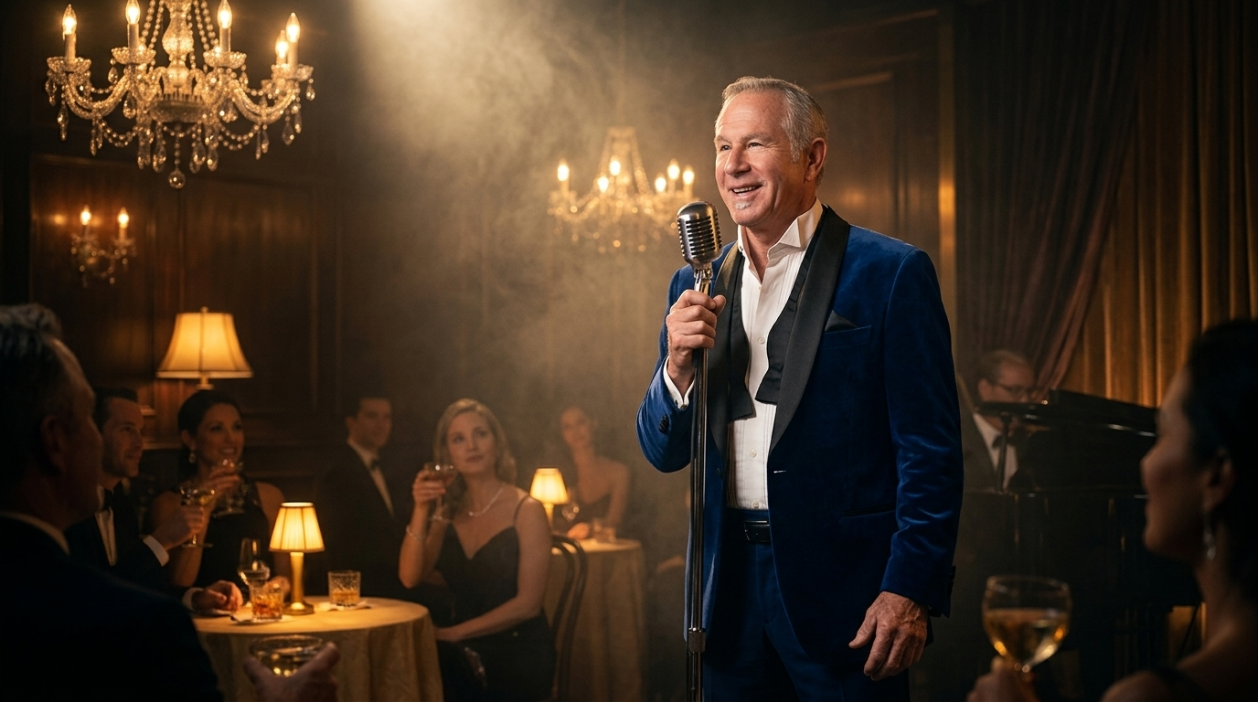 Zed Smyth performing at an elegant private event